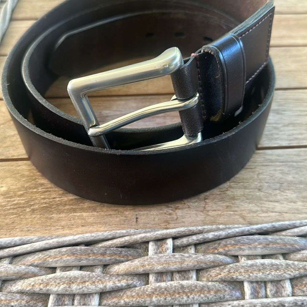 Chocolate-brown Leather Sturdy Men’s Belt 2X-46